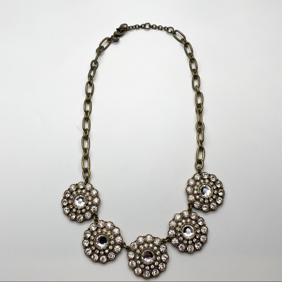 J. Crew Rhinestone statement necklace - Picture 2 of 8
